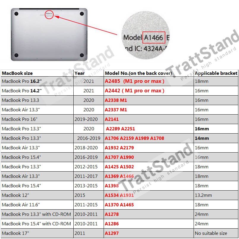 Træ lodret stationær bærbar computer holder holder base beslag dock til 13.3/15.4/16 tommer macbook pro 11.6/13.3 tommer macbook air