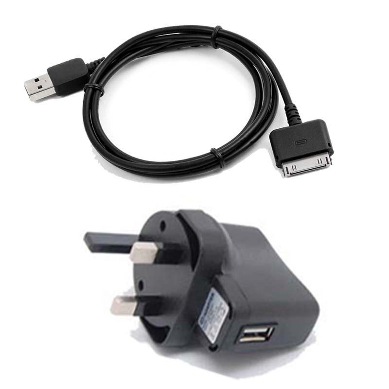 wall charger & Generic USB Data Sync Cable Charger Cord for BARNES NOBLE NOOK HD 7 8GB 16GB 7": UK wall charger