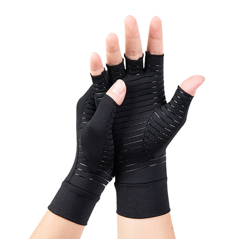 Gants de Compression d'Arthrite en Fibre de Cuivre, Support de Poignet, Articulations, pour le Cyclisme, pour les Instituts Otos: M / YELLOW
