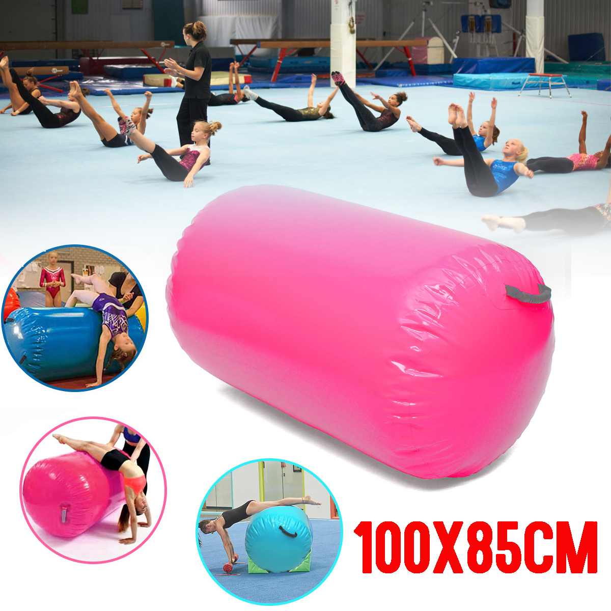 Airtrack Opblaasbare Gymnastiek Gym Lucht Mat 100X85Cm Vloer Thuis Gymnastiek Oefening Omgekeerde Backflip Kolom Tumbling Mat