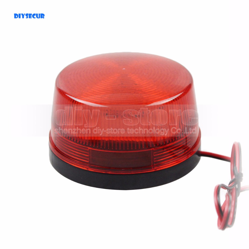 DIYSECUR 5 stks/partij 12 V Alarm Strobe Signaal Waarschuwing Sirene Rode LED Lamp Knipperlicht
