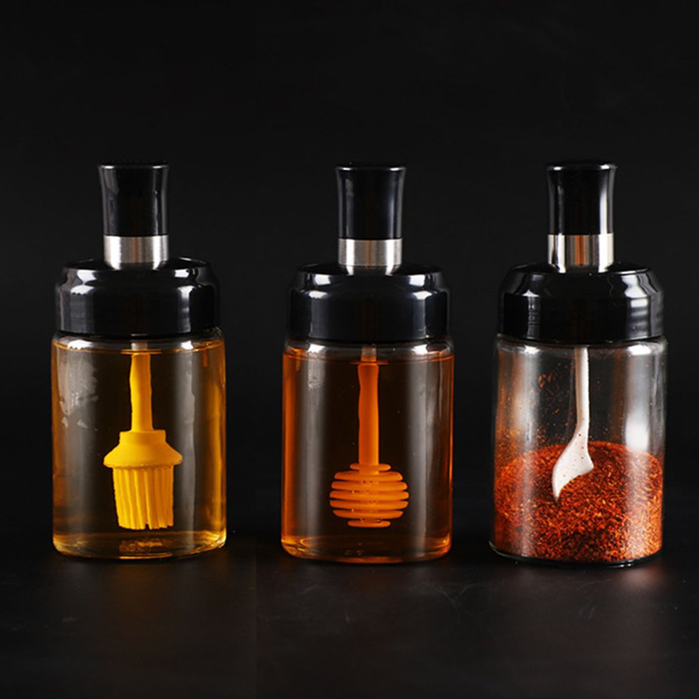 Transparent Spice Dispenser Spice Shaker Multi Function Cooking BBQ Pepper Salt Jar Seasoning Jar Tools For Kitchen