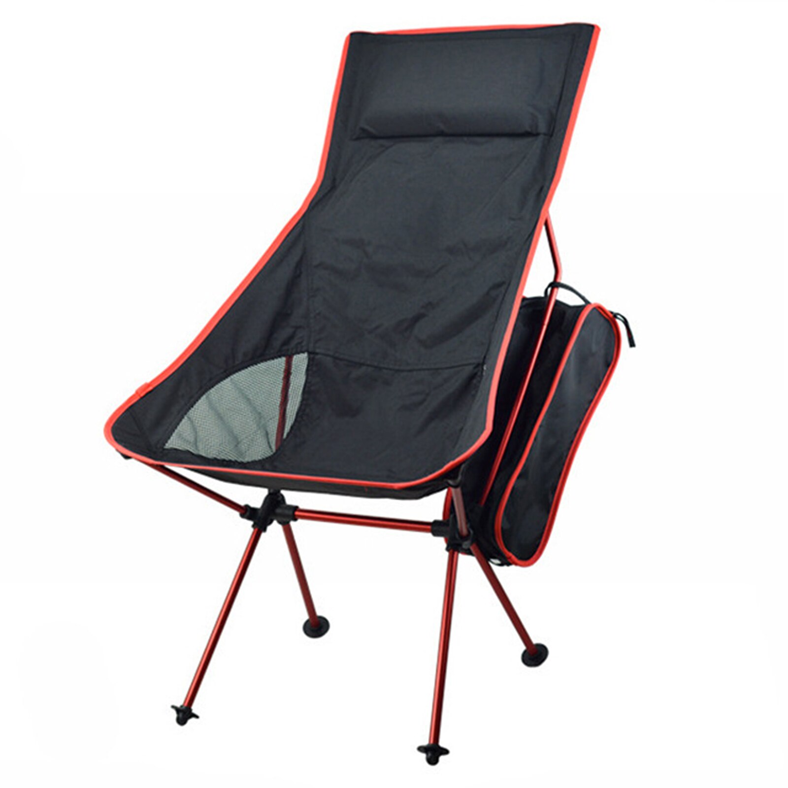 Sedia da pesca pieghevole escursionismo mobili da viaggio ufficio casa allunga sedia da campeggio esterna ultraleggera turistica portatile: Red