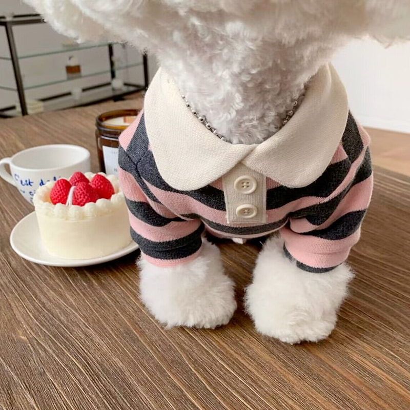 Mode Hond Gestreept Shirt Zomer Puppy Kleding Leuke Kat Vest Ademend Hond Dun Shirt Huisdier Kitten Kleding Chihuahua Kleding