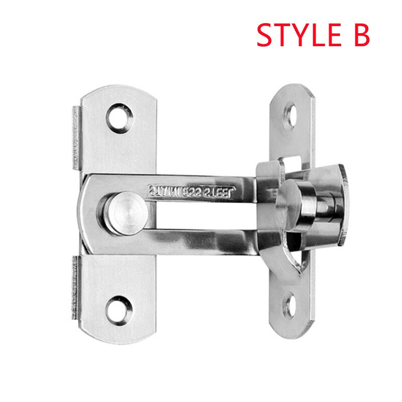 Verrou de porte de toilette à 90 degrés, 1/2 ensembles, avec loquet, outils de sécurité, pour armoire de grange, salle de bains, accessoires de cuisine, amélioration de l&#39;habitat: STYLE B