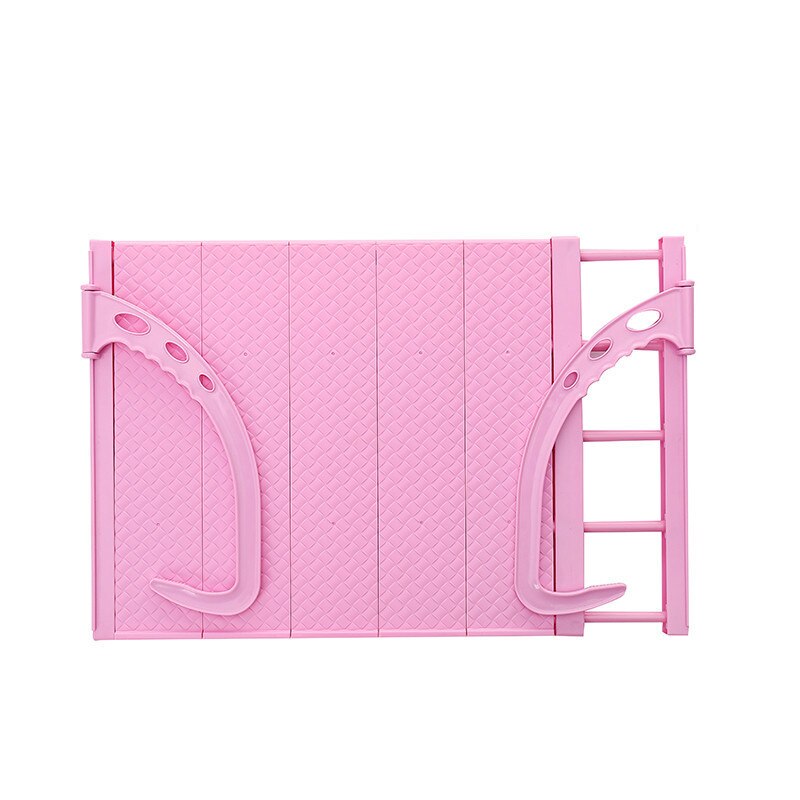 Wonderlife hjem altan hængende hylde justerbar sammenklappelig tøj sko tørrestativ holder: 50-80cm / Lyserød