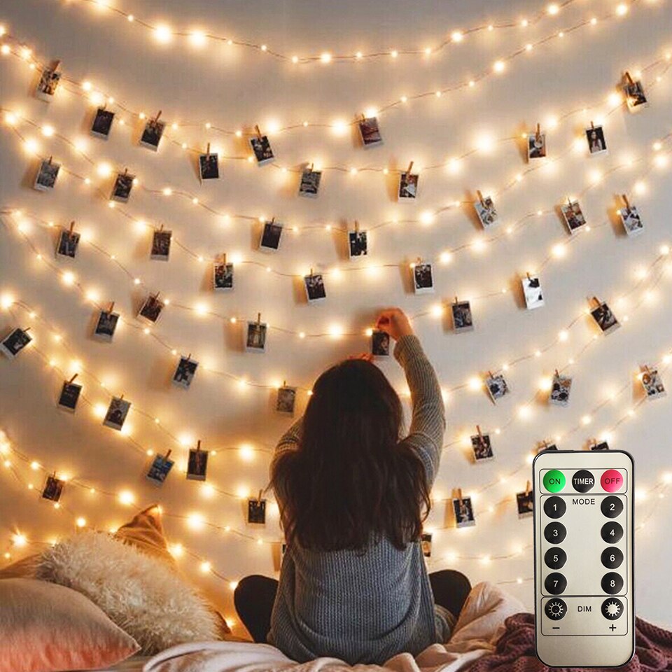 2M/5M/10M USB LED Lichterkette draussen Girlande für Foto Zauberstab Dekor Gebühr Clips lichter Kette Batteriebetriebene Weihnachtsbeleuchtung