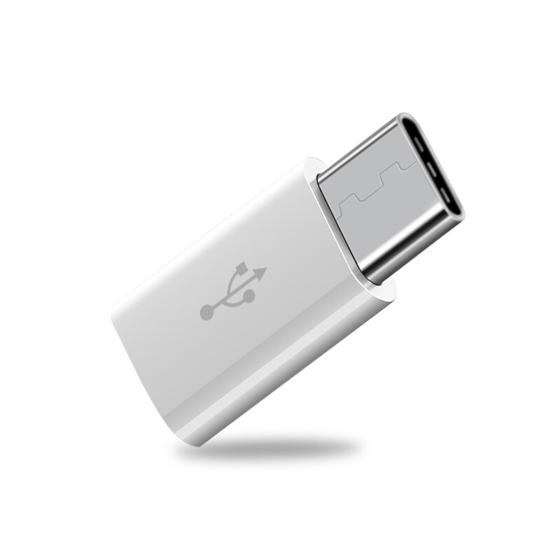 Anmone Adapter Micro Usb Female Naar Usbc Mannelijke Converter Voor Huawei Mate 20 Pro P20 P30 Xiaomi Samsung Micro Usb naar Type-C Lader: WHITE