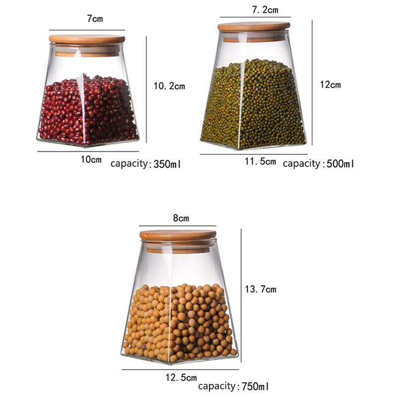 Square Storage Tank Large Capacity Square Glass Jar Storage Tank Sealed Tank Food Storage Tank