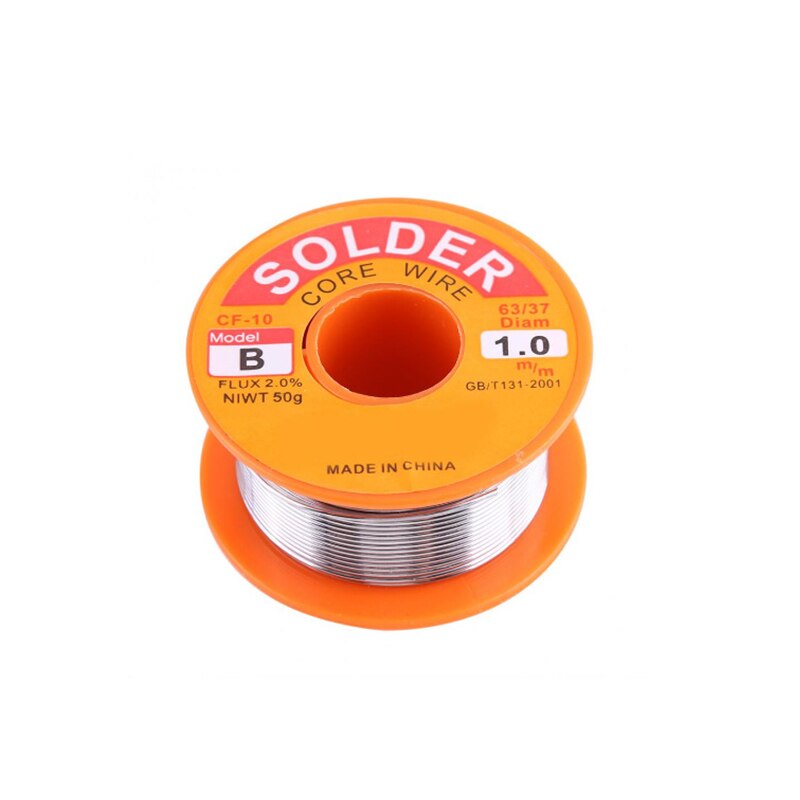 0.5/0.6/0.8/1.0mm 50/100g Welding Wire Roll FLUX 2.0% 45FT Tin Lead Tin Wire Melt Rosin Core Solder Soldering Wire Roll