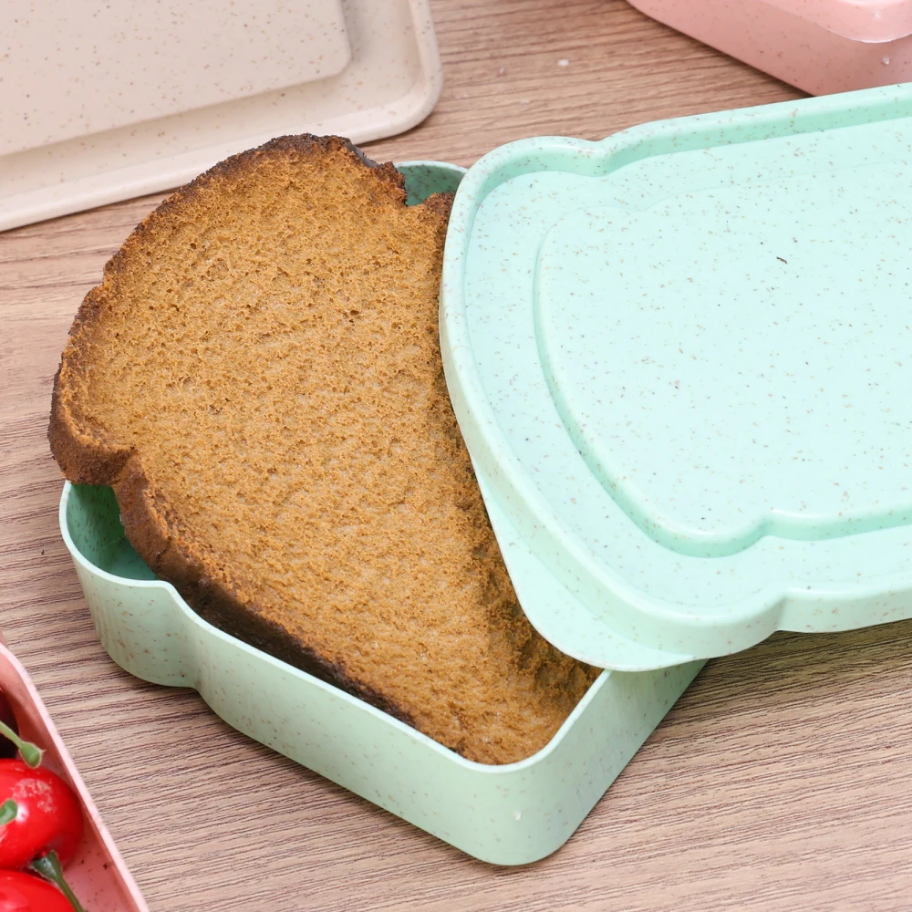 Bærbar madopbevaringskasse sandwichbeholder salat frugt snack opbevaringsboks med låg genanvendelig mikrobølgeovn madkasse sandwich etui