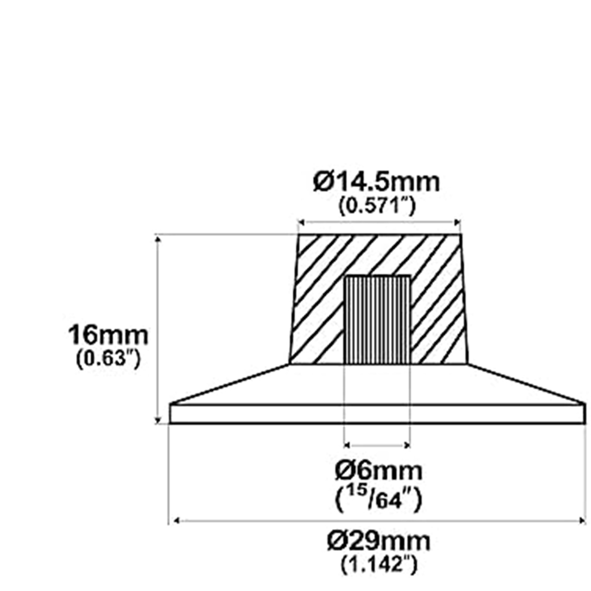 Heksenhoed Knoppen Hoge Hoed Knoppen Tone Volume Control Knoppen voor Elektrische Gitaar Bas Versterker Effectpedaal