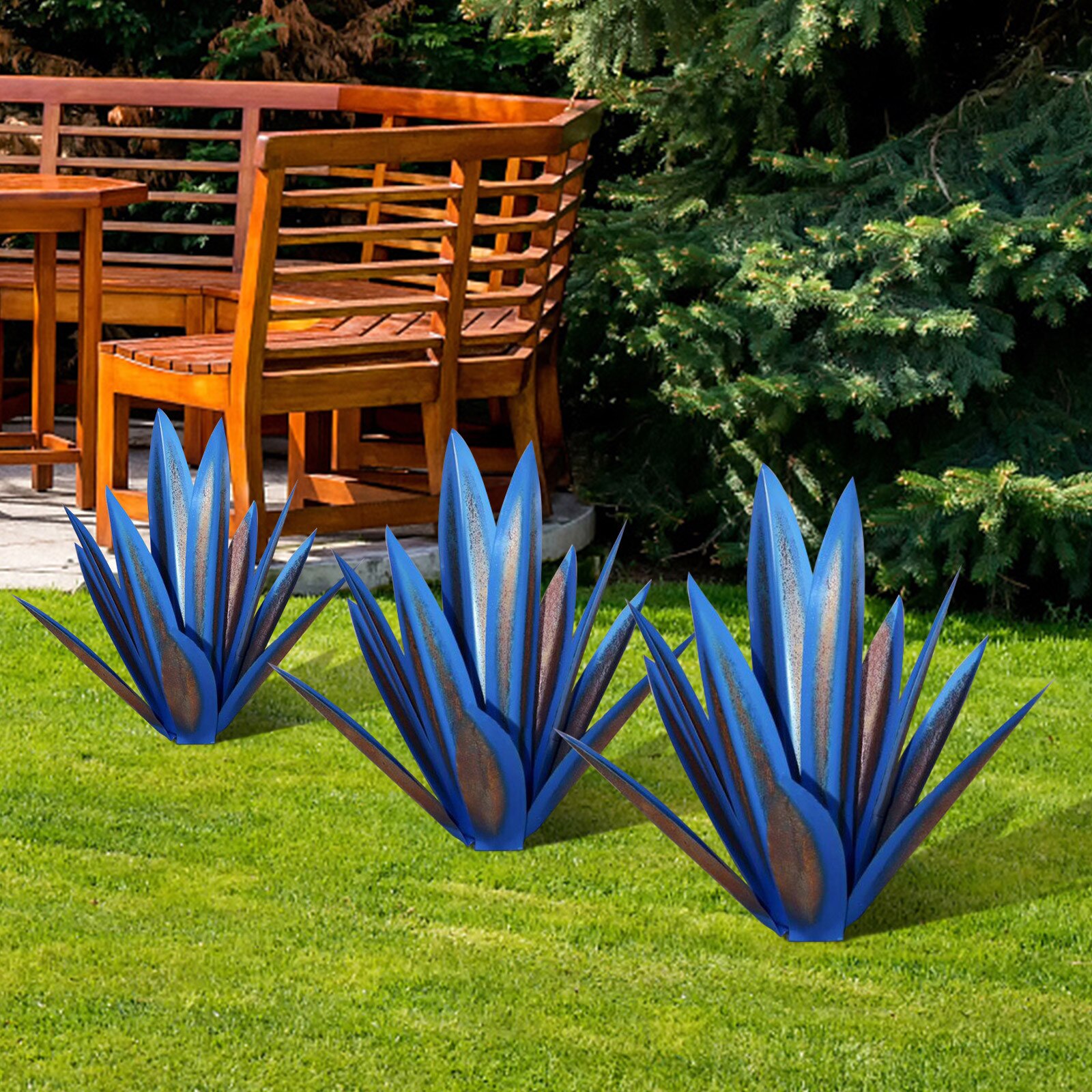 Diy Metal Art Tequila Rustic Sculpture Garden Yard Sculpture Home Decor 9 leaves Garden Signs Garden Decoration Accessories