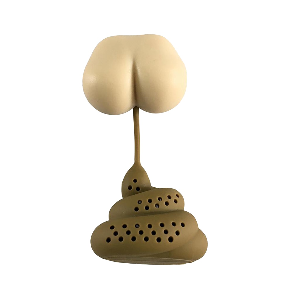 Poo turd form silikon te sil filter te infusjon te filter diffusor spøk triks rekvisitt tepose tekanner kjøkken tilbehør: misligholde tittel