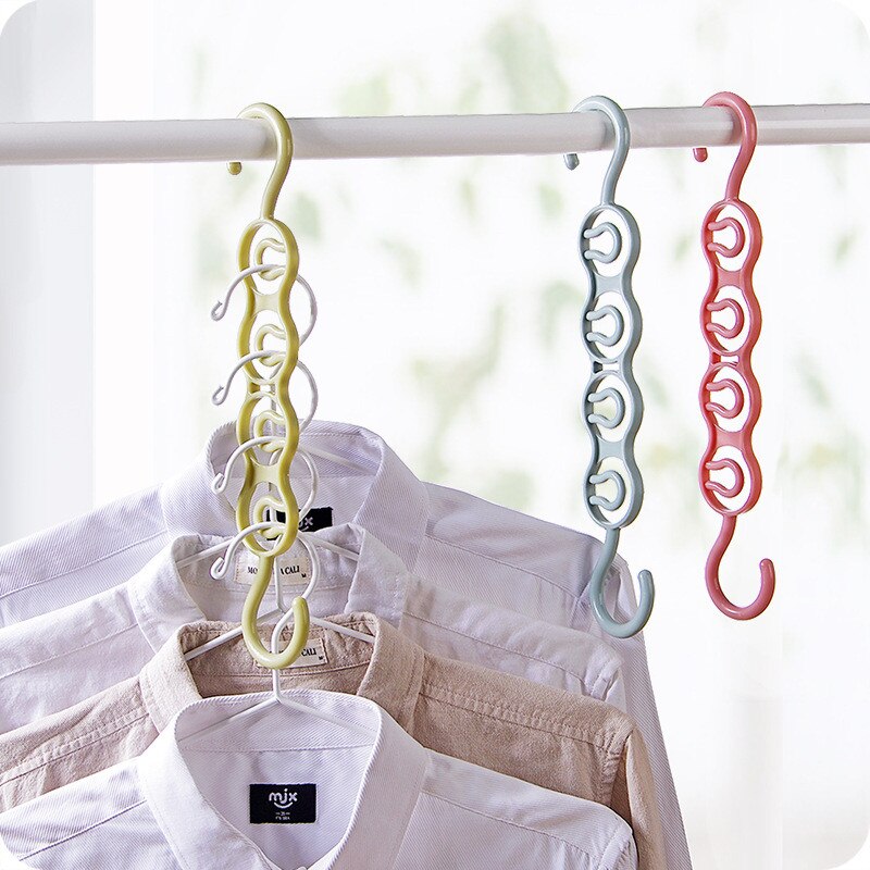 Support Circle Clothes Hanger Multi-port Clothes Drying Rack Multifunction Plastic Scarf Clothes Hangers Storage Racks