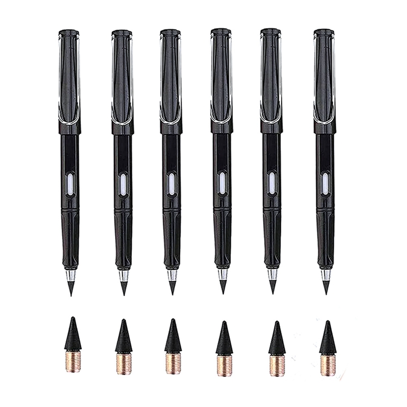 6Pcs Everlasting Pencil, Infinite Pencil, Technology Inkless Pen, Magic Pencils for Kids, for Home Office School: sky blue
