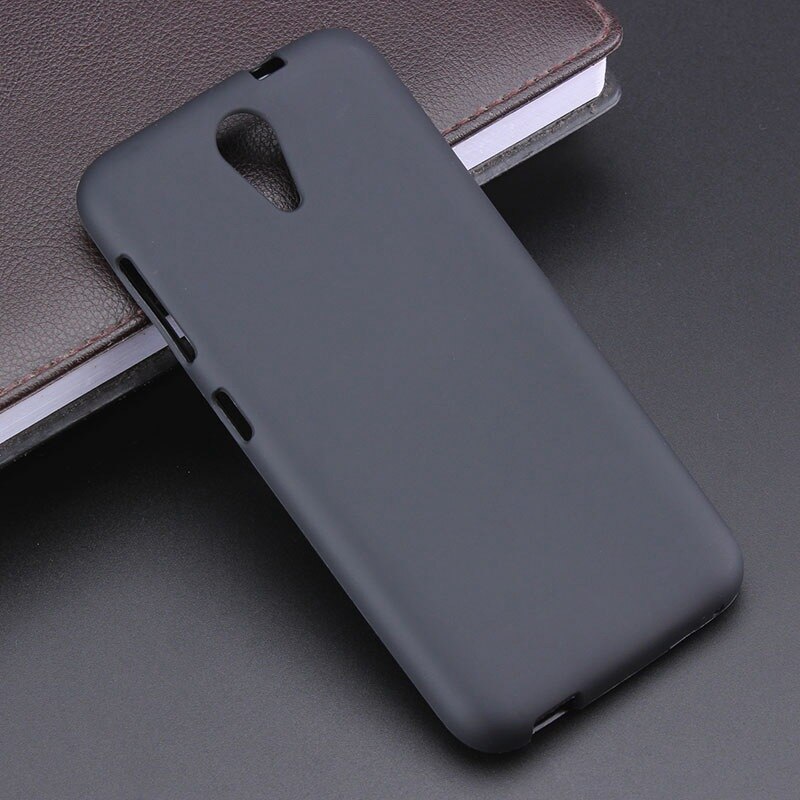 Gel TPU doux Anti-dérapage Coque arrière pour HTC Desire 620 620G 620G/820 Mini 5.0 pouces téléphone en caoutchouc silicone sac Coque Fundas: Black