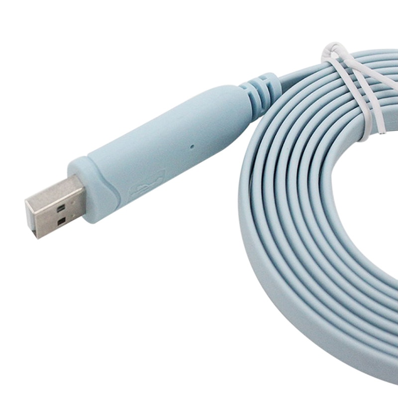 1pc 1.8M USB to RJ45 USB to RS232 Serial to RJ45 CAT5 Console Cord for Cisco Routers Adapter/ Cable USB to RS232 Serial to RJ45