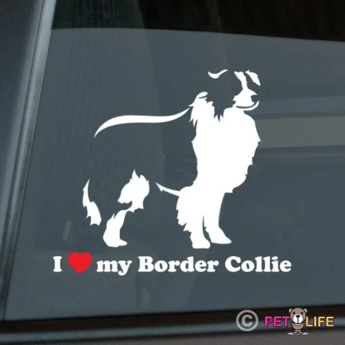 Ik Hou Van Mijn Border Collie Sticker Die Gesneden Vinyl-Schapen Hond Auto Stickers
