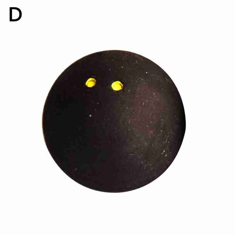 1Pcs 37Mm Professionele Squash Bal Gele Stip Lage Snelheid Training Bal Verpakking Blauwe Bal Dot Rubber Squash Buis y4B5: double yellow dot