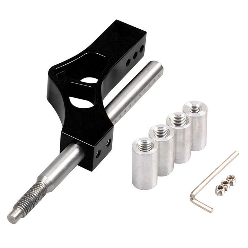 Car Aluminum Shift Knob Expansion Adjustable Height Lever Extender Gear Shifter Black: Default Title