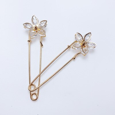 10 stuks kristallen strass broche jurk decoratie schattige gesp speld grote veiligheidsspeld kraag vrouwen sieraden voor kleding ornament: A
