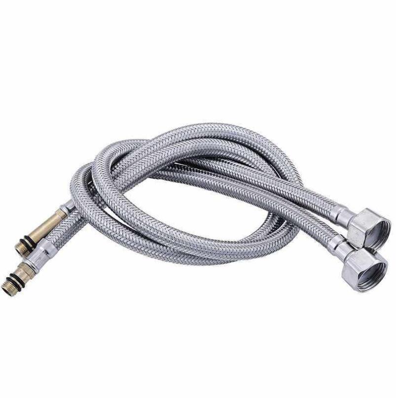 G1/2(4 ′) interface 304 Roestvrij Staaldraad Single-Head Gevlochten Buis Gootsteen Aanrecht Warme En Koude Kraan Inlaat Slang