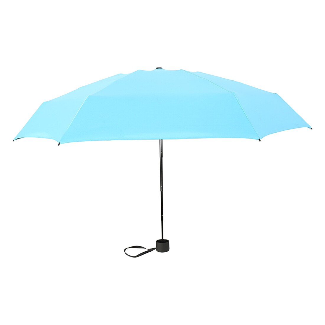 Mini taitettavat sateenvarjot kapseli sateenvarjo mini kevyt pieni tasku sateenvarjot anti-uv taitettavat kompaktit kotelot aurinkoinen sateinen: Taivaansininen