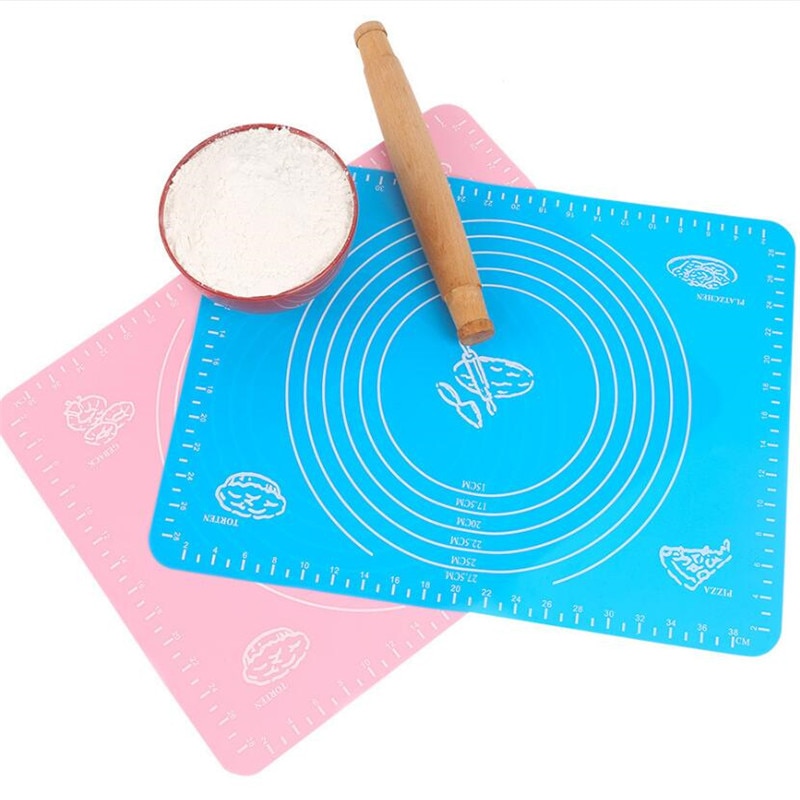 29X26cm Bakken Pad Silicone Rolling Deeg Mat Grote Non-stick Sugarcraft Fondant Cake Pizza Biscuit Cookie Brownie Maker Houder