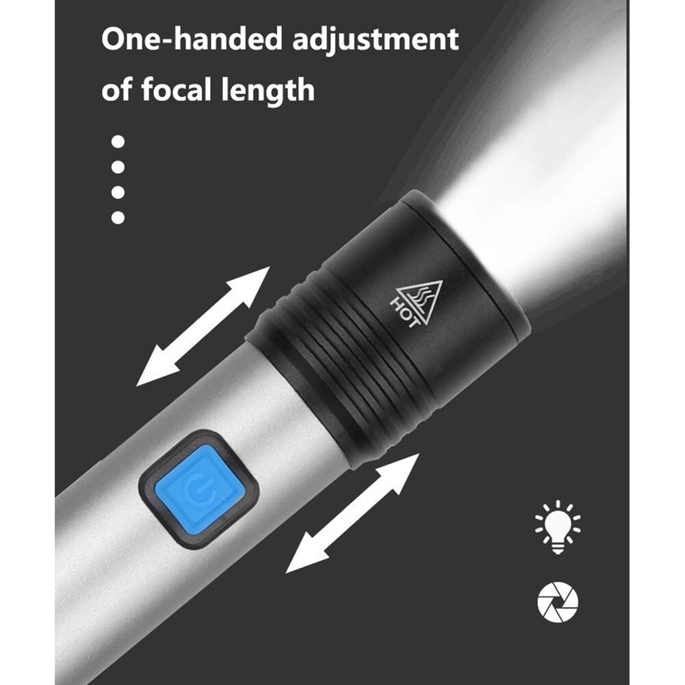 LED USB Refillable Torch Laptop T6 Lantern Outdoor Camp ALH 1248 Flashlight