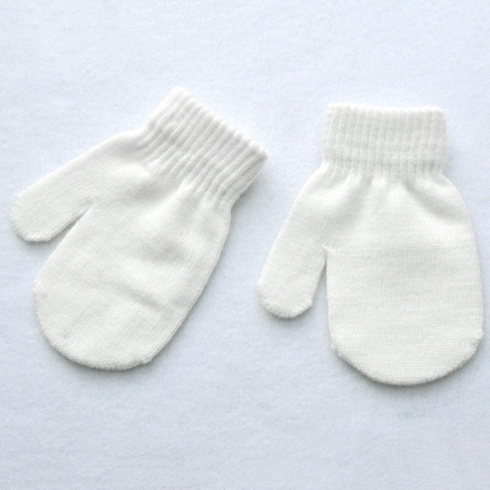 Guantes de invierno para niños, mitones de punto para recién nacidos, Niña y niño pequeño, guantes de invierno sólidos