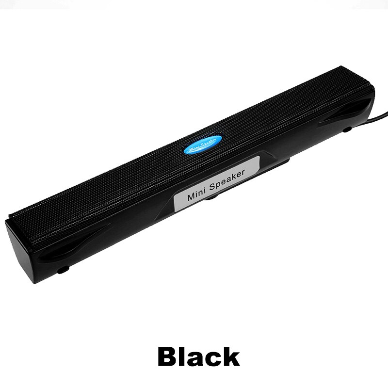 Portable USB Computer Speaker Stereo Music Player Amplifier plug-and-play Loudspeaker Soundbar For Desktop PC Notebook Laptop: black