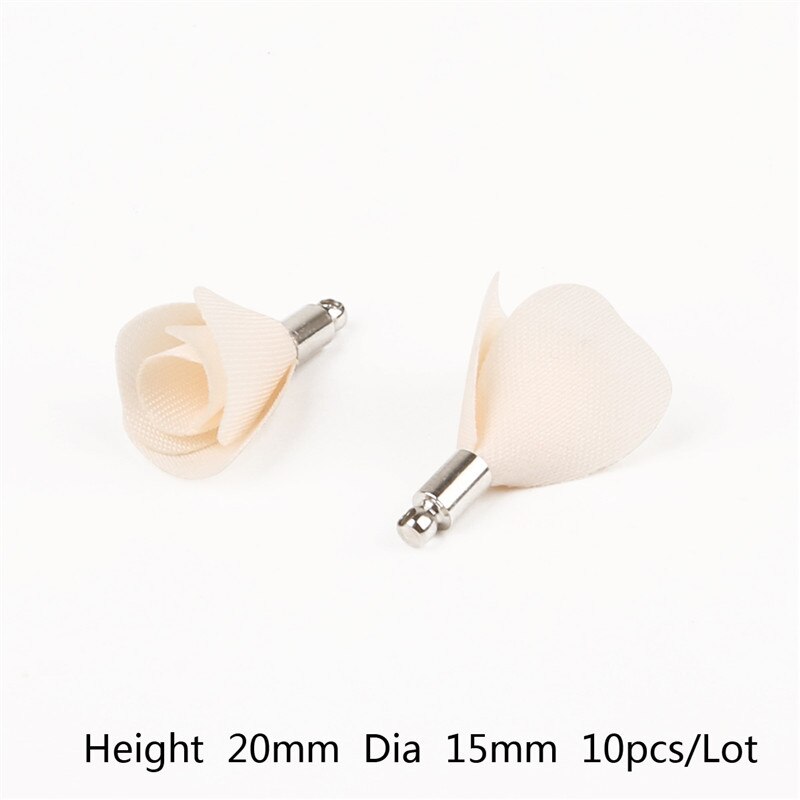 15 x 20mm stuks 10-20 stoffen bloemenkwast bedels hanger voor bruiloft feestjurk gordijn naai accessoires doe-het-zelf: Ivoor