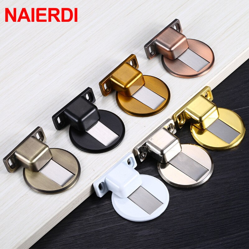 Zinklegering magnetische deurstopper Deurstopper Metalen deurstopper Wandmontage Op de Zinklegering magnetische deurstopper Deurstopper Metalen deurstopper Wandmontage Op de