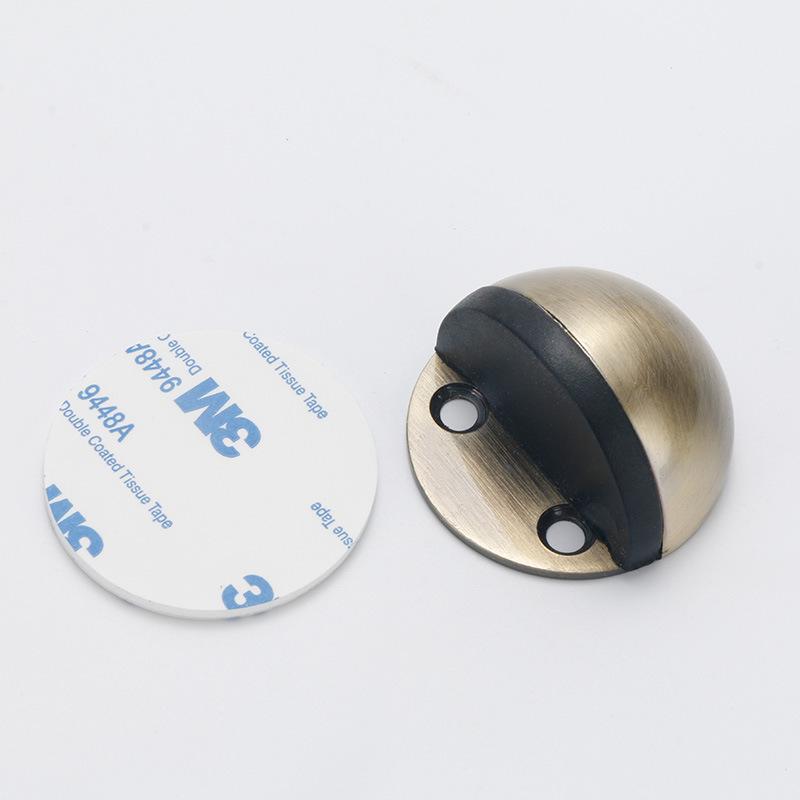 1 Pcs Stainless Steel Non Punching Sticker Rubber Door Stopper Door Holders Catch Floor Mounted Nail-free Door Stops: 2
