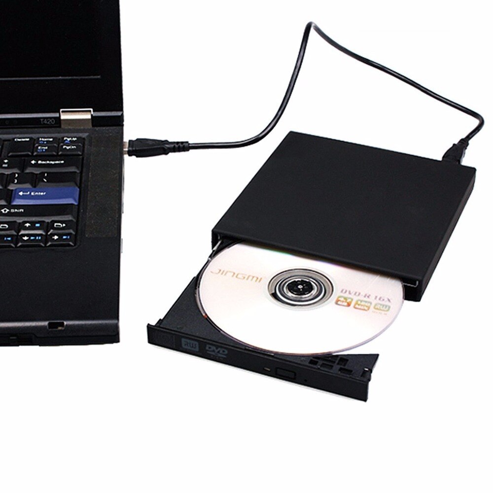 External USB DVD Drive for Toshiba Acer Lenovo Laptop PC Win XP/7/8/10 Super Multi 8X DVD RW 24X CD Burner Optical Drive Black
