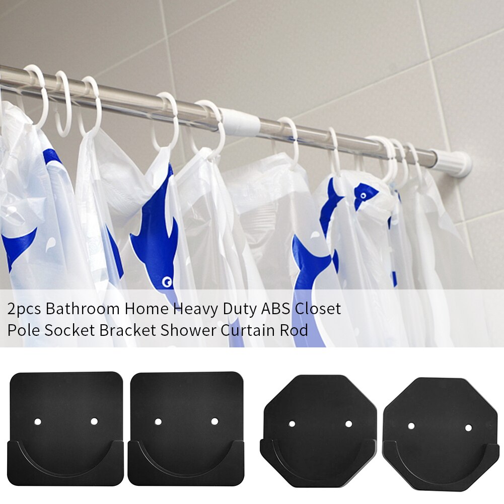 2Pcs Heavy Duty Closet Pole Socket Douchegordijn S... Grandado