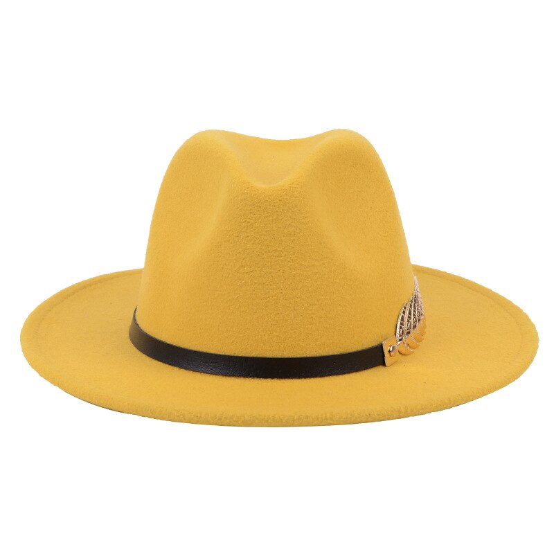 SLECKTON Fedoras Hats for Women Casual Girl Panama Jazz Cap Ladies Woolen Top Hat Men Bowler Hats Unisex Gorras S1078
