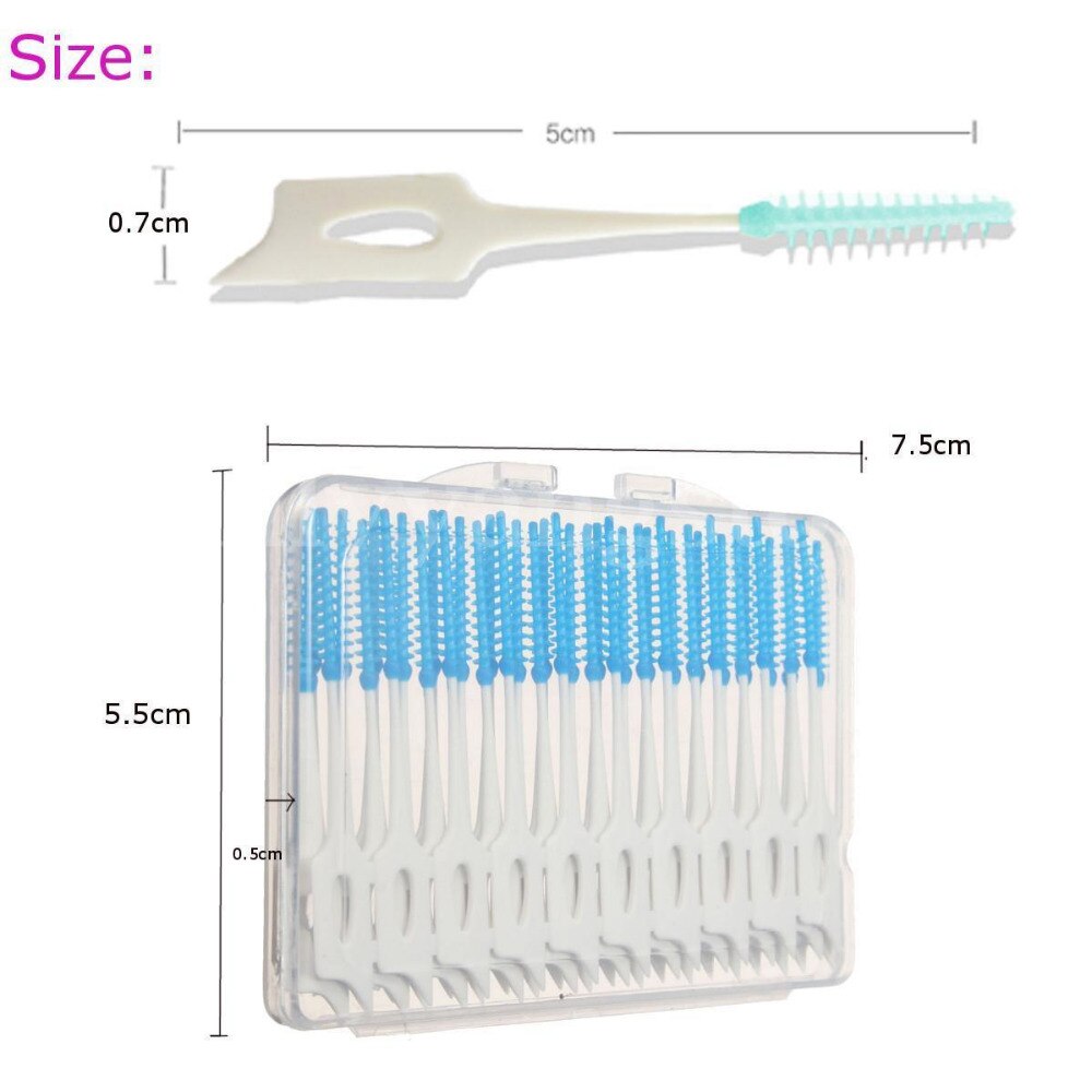 Nyttige 40 stk interdental tandtråd børster tandtænder mundpleje rent rengøringsværktøj