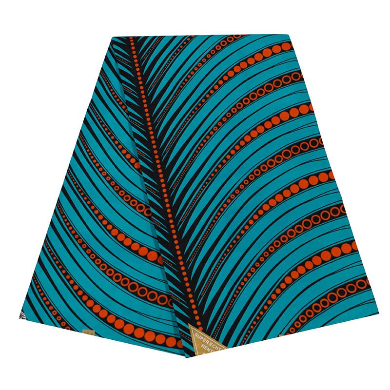 Afrikansk ankara stof geometrisk mønster ægte batik stof fest aftenkjole diy sy tilbehør 6 yards: 3 yards / 1