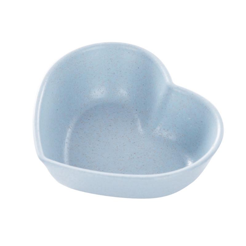 Bol d'assaisonnement polyvalent bol assiette | Feuille en forme de cœur blé bol d'assaisonnement, petites assiettes plat de collation, Sauce facile à nettoyer outil de cuisine 1 pièce: 06