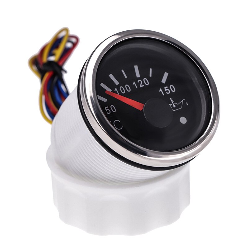 Digital Oil Temperature Gauge With Alarm Waterproof 50~150 Celsius 52MM Boat Oil Temp Gauge With Red Backlight 9-32V