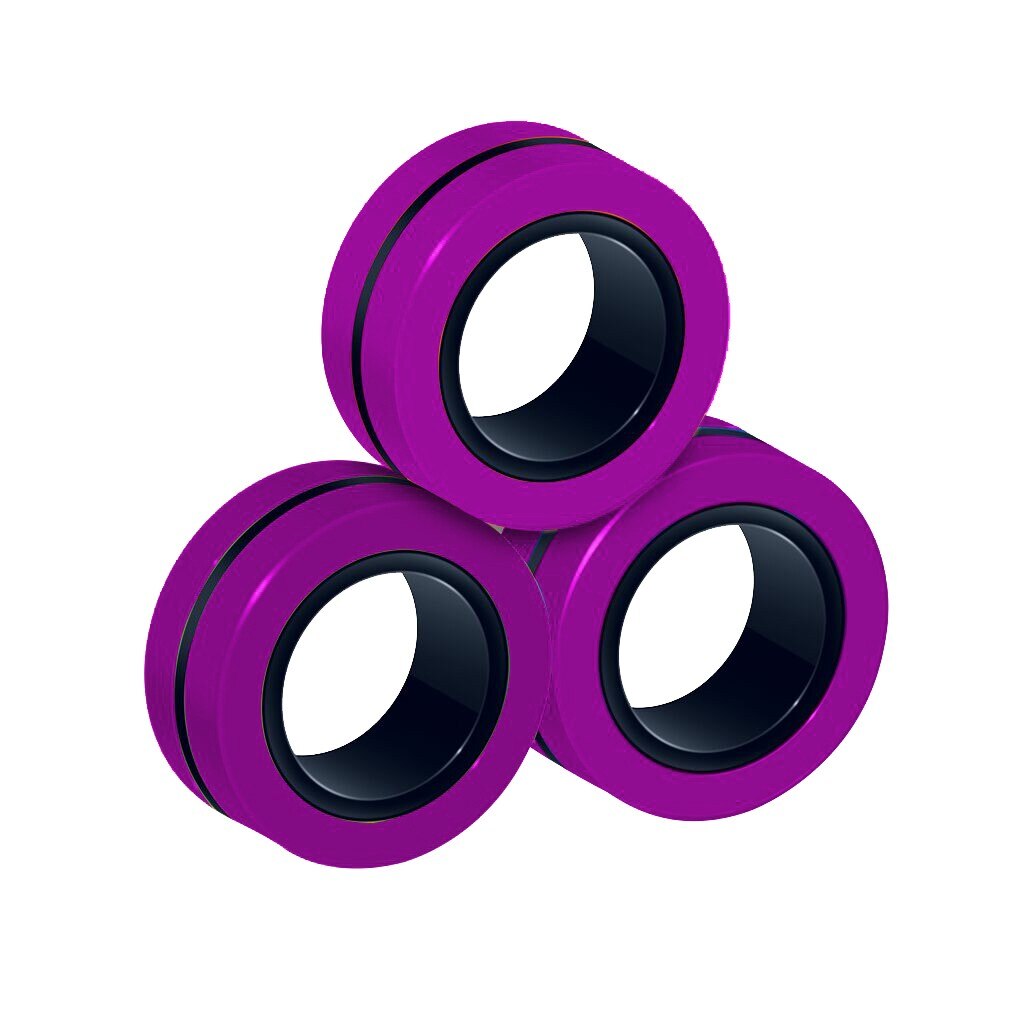 Magnetische Ringen Magnetische Armband Ring Unzip Speelgoed Magic Ring Props Gereedschap Decompressie Speelgoed Magnetische Armband Ring: Purple 