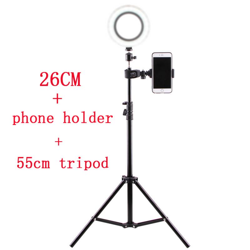 20/26cm Selfie Ring Light Flash Led Camera Phone Photography Enhancing Photography For phone For Makeup Video Live USB: Brown