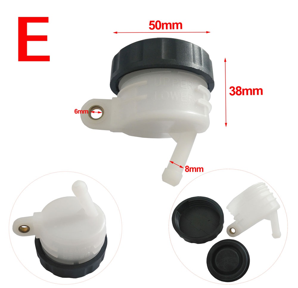 Universale Del Motociclo Leva Freno Serbatoio Olio Freno A Piede Cilindro maestro Tazza di Olio Bottiglia di Fluido Serbatoio sporco bicicletta scooter Pitbike: Avorio