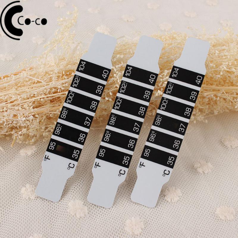 5/10PCS Baby Temperature Stickers Strip Sticky Forehead Head Strip LCD Thermometer The Color Of Liquid Changing Sticker Tools