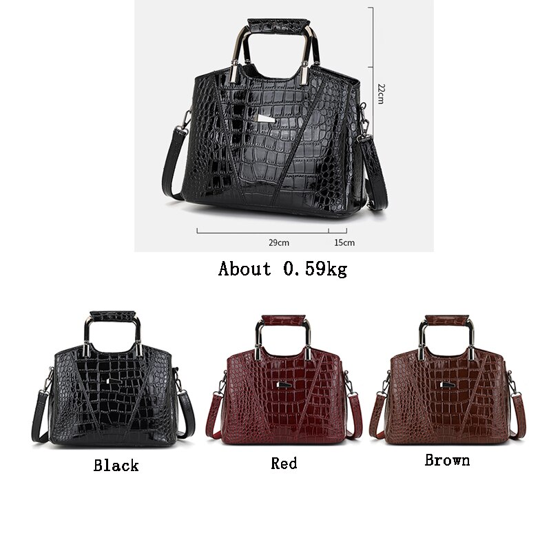 Lakleder Vrouwen Handtassen Krokodil Patroon Schoudertassen Voor Vrouwen Dames Crossbody Tassen Sac A Main