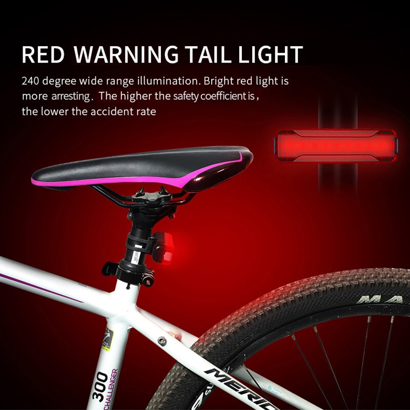 Usb Oplaadbare Fiets Achterlicht Waterdichte Mtb Racefiets Achterlicht Hoge Zichtbaarheid Rode Led Achterlicht Fietsen Terug Lantaarn