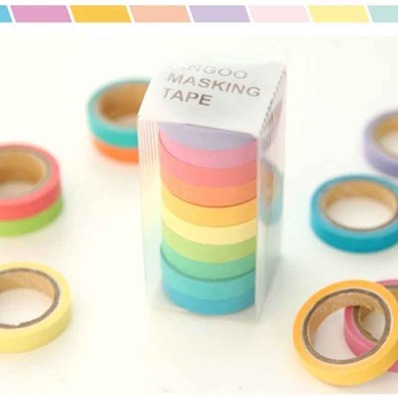 Fyguard 8 rollen crêpe tape kleurrijk, 23 mm x 13 m schildertape