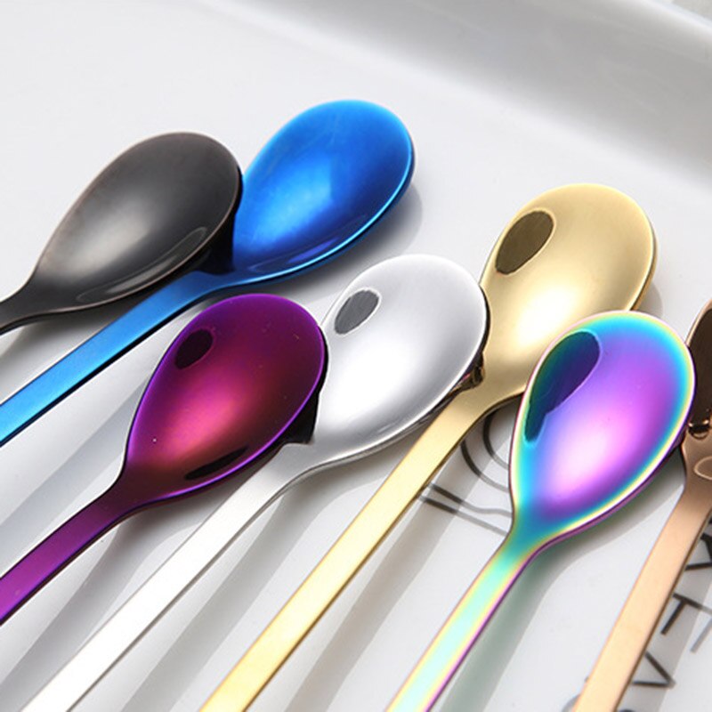 20 cm Panda lindo cuchara de café de acero inoxidable cuchara con forma de Panda cucharadita de postre de cuchara helado Mini vajilla de cucharas